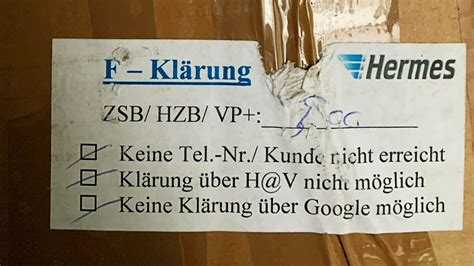 hermes adressklärung
